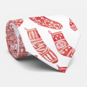 Corbata Valores nórdicos Navidades escandinavos rojo blanc