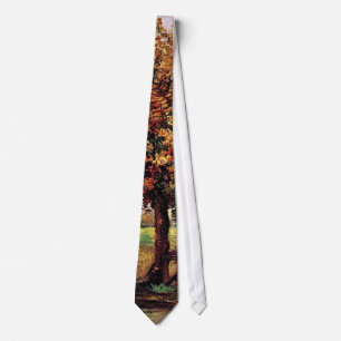 Corbata Van Gogh - Paisaje de otoño con cuatro árboles
