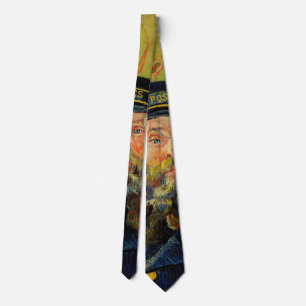 Corbata Van Gogh Postman. Arte de impresionismo vertical
