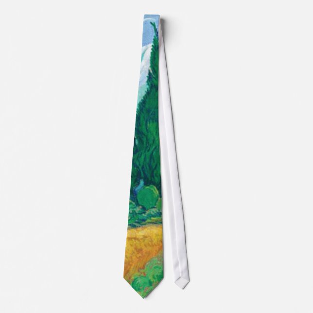 Corbata Van Gogh Wheatfield con cipreses (Anverso)