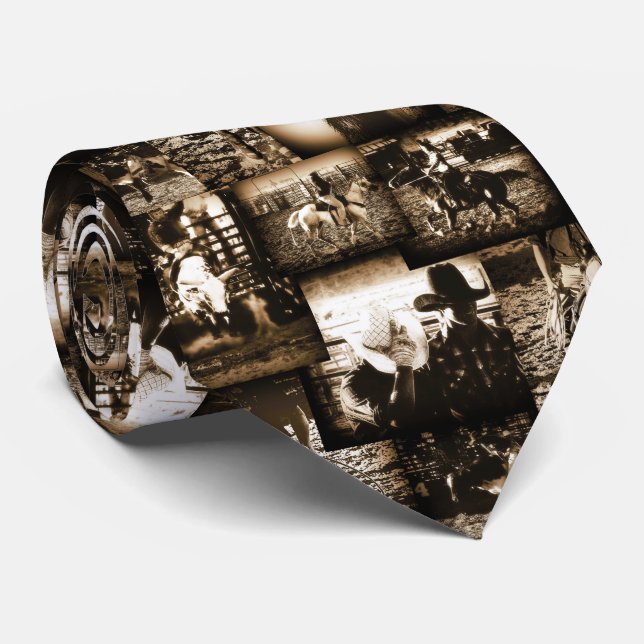 Corbata Vaquero de Rodeo Rústico País Occidental (Enrollado)