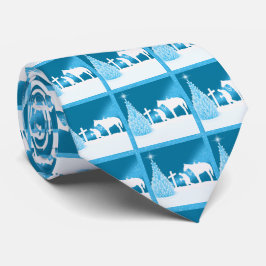 Corbata Vaquero occidental rezando la escena de nieve de i