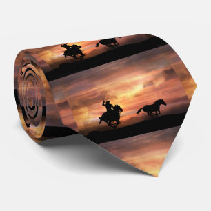 Corbata Vaquero y caballo salvaje