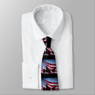 Corbata Vaquero y la bandera estadounidense son países occ