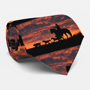 Corbata Vaqueros y caballos salvajes