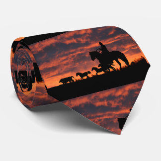 Corbata Vaqueros y caballos salvajes