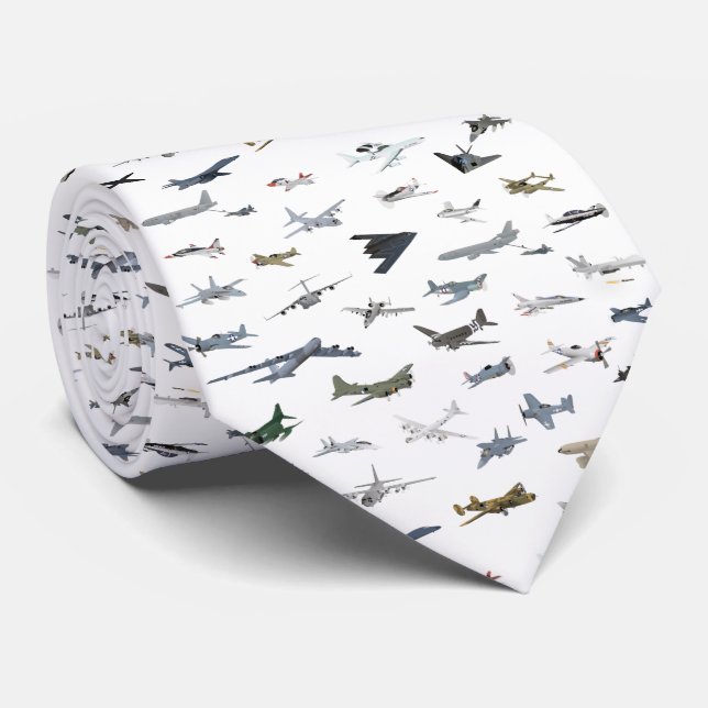 Corbata Varios aviones militares estadounidenses (Enrollado)