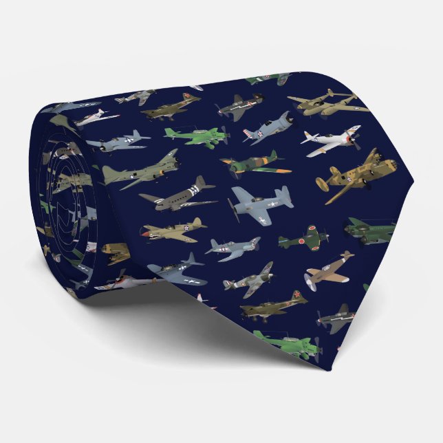 Corbata Varios aviones WW2 (Enrollado)