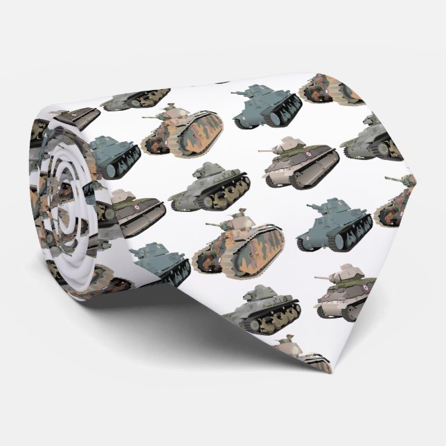 Corbata Varios tanques franceses de la Segunda Guerra Mund (Enrollado)