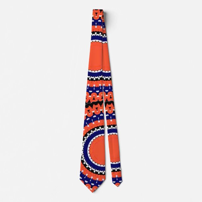 Corbata vector de arte de mandala roja y negra (Anverso)