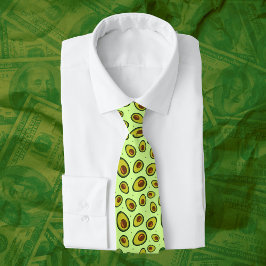 Corbata Vegan con patrón de aguacate Lover Green Pears