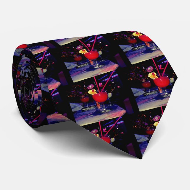 Corbata Vegas Tropical Cocktail Funky (Enrollado)