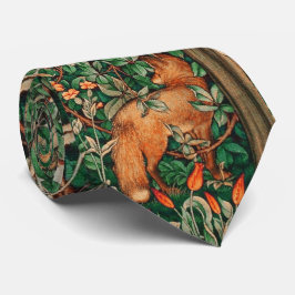 Corbata VERDAD, ANIMALES FORESTALES Pheasant, Red Fox, Flo