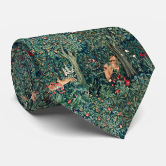 Corbata VERDAD,ANIMALES FORESTALES Rojo Fox,Hares,Floral v