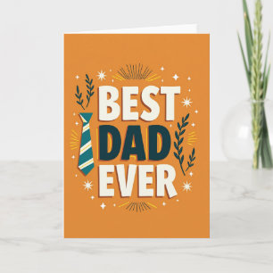 Corbata Verde Azul Mejor Papá del Mundo Tarjeta
