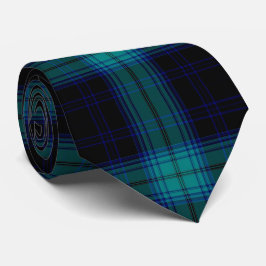 Corbata Verde azulado Blue Green Blackwatch Tartan Plaid F