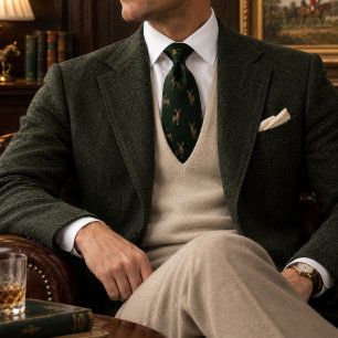 Corbata Verde Bosque Stag Heritage