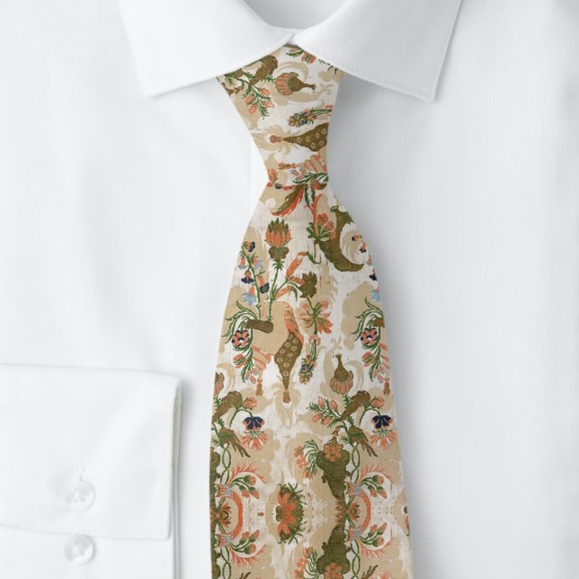 Corbata Verde Botánico Floral Verde | (Subido por el creador)