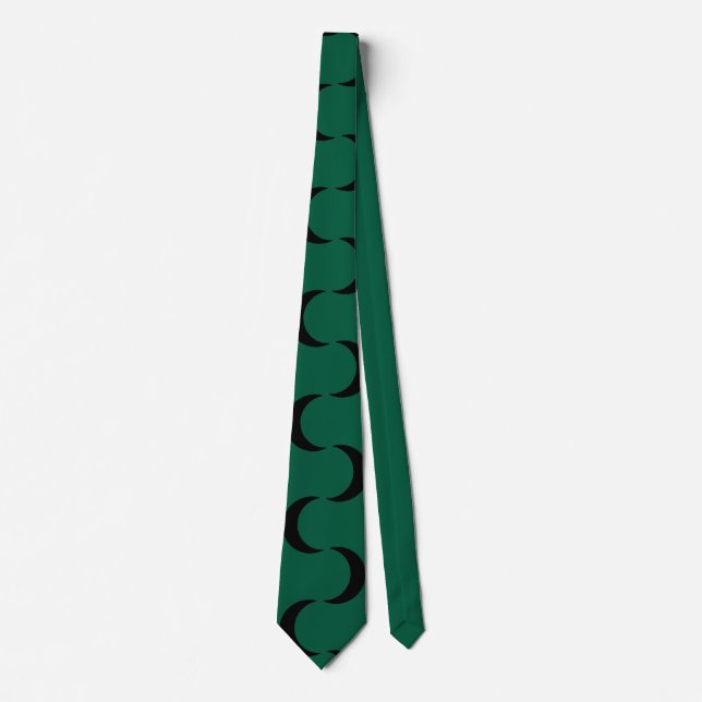 Corbata Verde cazador, patrón negro (Anverso)