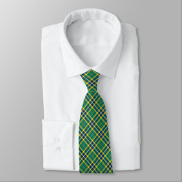 Corbata Verde claro, azules marinos y tela escocesa