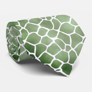 Corbata verde con blanco