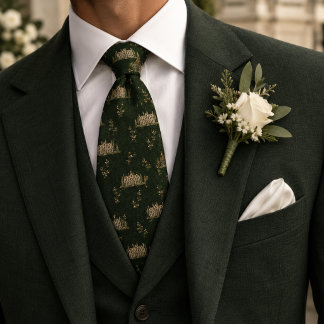 Corbata verde de la puerta principal de la mansión