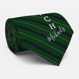 Corbata Verde del nombre de la firma del entrenador de
