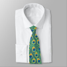 Corbata Verde exótico de la joya del modelo de la pluma