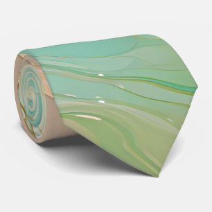 Corbata Verde jade y terracota
