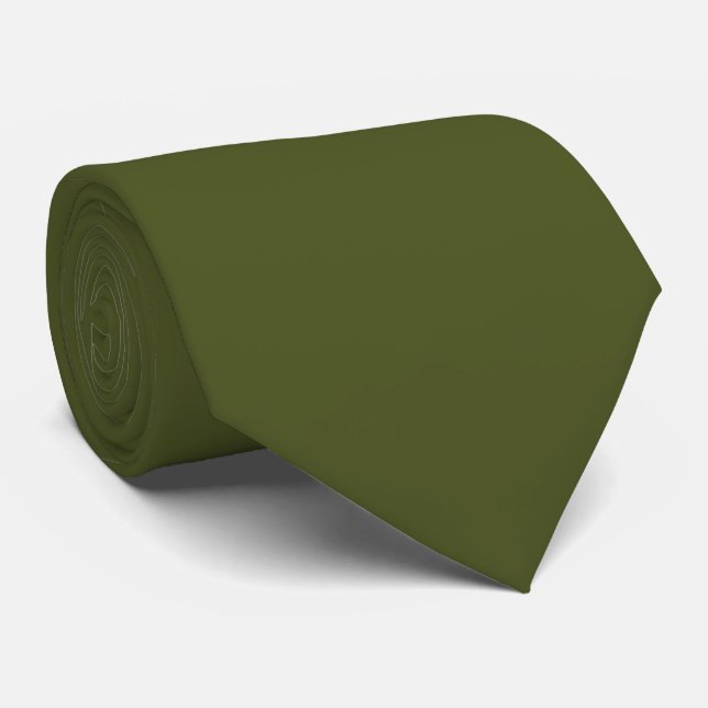 Corbata verde militar para alegrar cualquier atuen (Enrollado)
