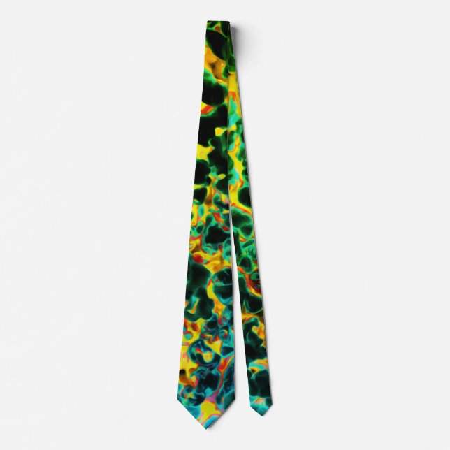 Corbata Verde Negro Amarillo Rojo  (Anverso)