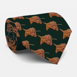 Corbata Verde Oscuro Goldie Golden Doodle