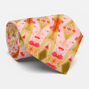 Corbata Verde oscuro y rosa brillante