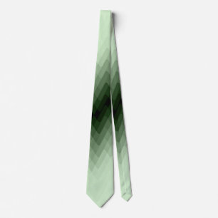 Corbata Verde oscuro y zigzag de menta. lanzar almohada