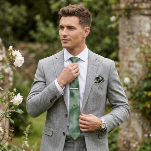 Corbata Verde Polvo para Hombre – Corbata Elegante