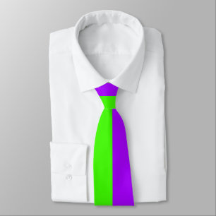 Corbata Verde Psicodélico Eléctrico Púrpura Y Harlequino