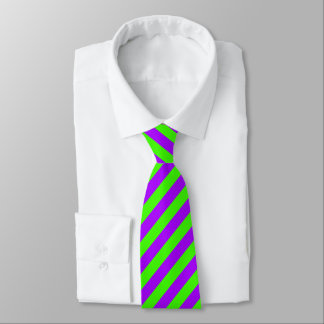 Corbata Verde Psicodélico Eléctrico Púrpura Y Harlequino