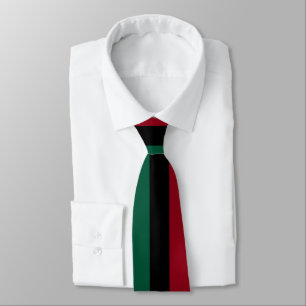 Corbata verde rojo y negro Pan africano