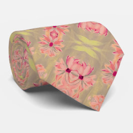 Corbata Verde Rosa Y Marrón Oscuro