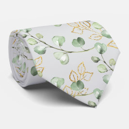 Corbata Verde Salvia y Bodas de Eucalipto Dorado Paloma Gr