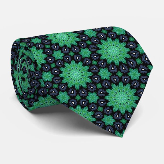 Corbata Verde Starburst (Enrollado)