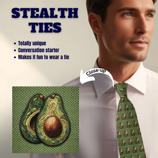 Corbata Verde Stealth Cuello Falso Bordado de Agua (Subido por el creador)