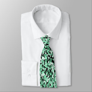 Corbata verde única de camuflaje