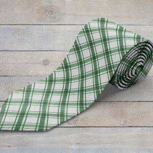 Corbata verde y blanca