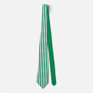 Corbata Verde y Blanca a Rayas