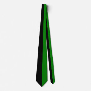 Corbata Verde y Negro Color Dividido