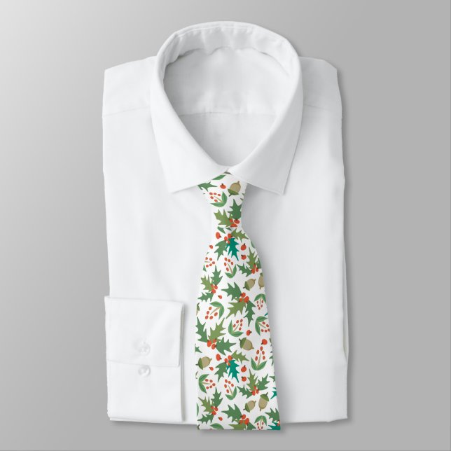 Corbata Verdor de los Navidades de Festive Holly & Berries (Atado)