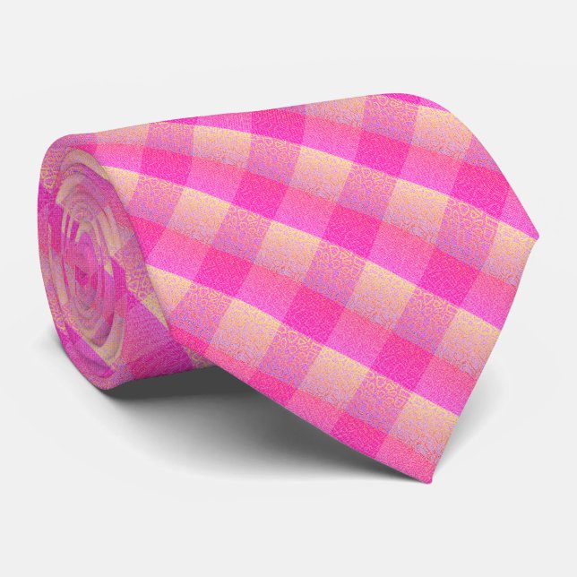 Corbata Verificadores de oro y rosado calientes (Enrollado)