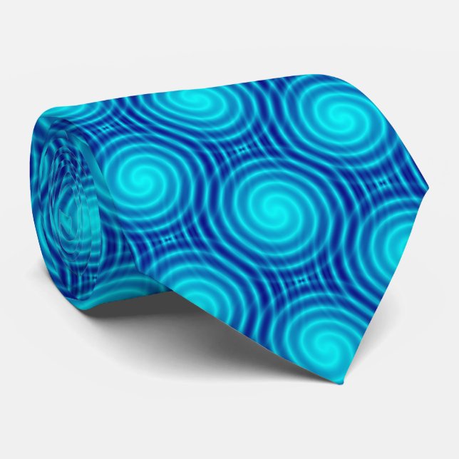 Corbata Vértigo azul en espiral (Enrollado)