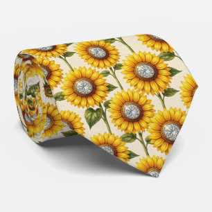 Corbata Vestir Casual   Girasoles y Diamantes